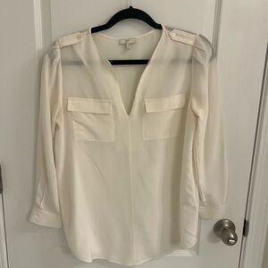 Joie Cream V-Neck Blouse